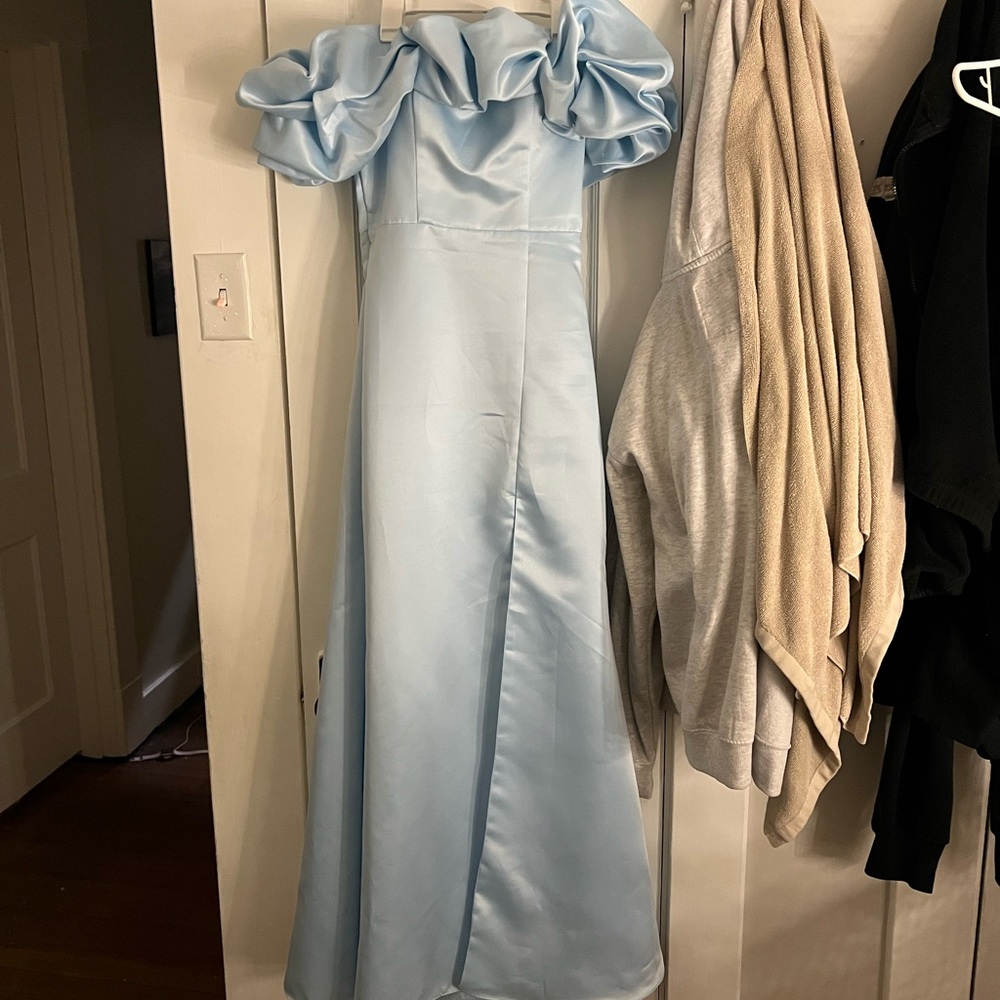 Stacees Off-the-Shoulder Ruffled Prom Dress - Picture 5 of 15